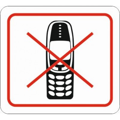 Piktogram - Zákaz používania mobilných telefónov